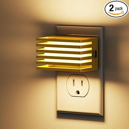L LOHAS LED Night Lights Plug into Wall, 2 Pack Modern Night Light
