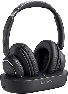 LEVN Wireless Headphones for TV Watching, TV Headphones Wireless for Seniors with Transmitter Charging Base, Hearing-impaired, No Audio Delay Bluetooth 5.2, Plug and Play, Gifts for Elderly
