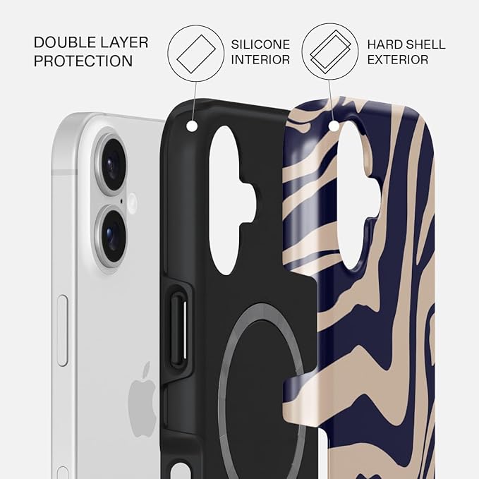 BURGA Phone Case for iPhone 17 - Cute, Trendy, Aesthetic, Pattern Phone Cover, Hard Shell Protection - fits Apple iPhone 17 Case for Women and Men
