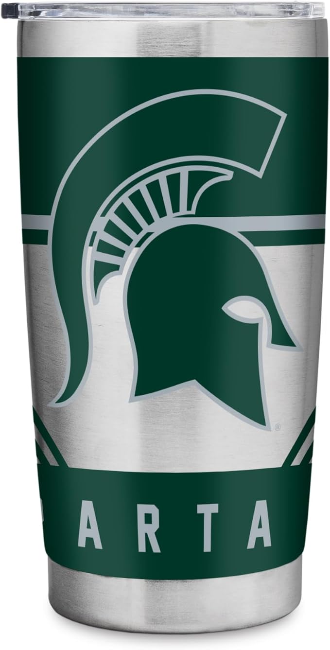 Rico Industries NCAA 20oz Stainless Steel Tumbler with Lid - Great For Coffee, Tea, Water or Cocktails