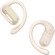 TAGRY Open Ear Headphones Wireless Earbuds 40HRS Playtime Fast Charging Headphone Digital Display Earphones with Ergonomic Earhook IPX7 Waterproof Ear Buds for Running Workout Beige - Image 1