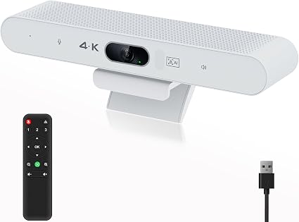 Conference Room Camera, 4K AI Conference Webcam with Microphone and Speaker