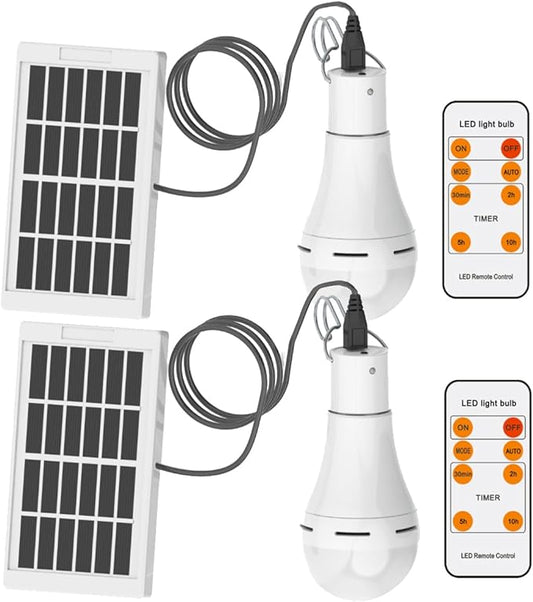 Solar Light Bulb Portable 350LM Solar Powered Camping Light Led Lantern Outdoor for Lamp Light Hiking Fishing Tent Indoor Shed Chicken Coop Hurricane Emergency with USB Chargeable
