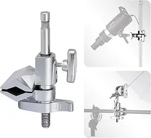 2" Centre Jaw Matthellini Clamp Grip Head with 5/8" Stud- Studio-Grade Mounting for Lights, Cameras, Diffusion,C Stand, Light Stand, LED Video Light & Softbox