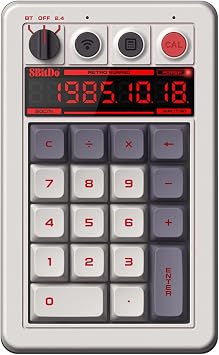 8BitDo Retro 18 Mechanical Numpad, Supports Calculator Mode, Bluetooth/2.4G/Wired Numpad for Windows and Android - N Edition