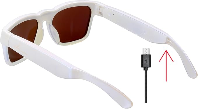 OhO sunshine Bluetooth Glasses: Voice Control and Open Ear Style Smart Glasses to Listen Music & Calls, UV400 Protection Lens
