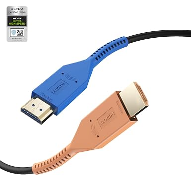 8K Fiber Optic HDMI Cable 33ft,Long HDMI 2.1 Cable,Active HDMI Cord,48Gbps,8K@60Hz 4K@120Hz,Ultra HD HDR, for PS5/Xbox/TV/Monitor/Laptop/Projector/Blu-ray - Image 3
