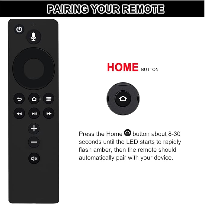 Replacement Voice Remote Control L5B83H with Power and Volume Control fit for Amazon-TV-Cube, Amazon-TV-Stick, Amazon-Stick-4K, and Amazon-TVs