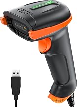 Tera Barcode Scanner 2D USB Wired: Ergonomic Handle Plug and Play, D5100Y