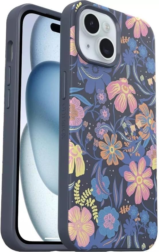 OtterBox iPhone 16e, 15, 14, & 13 Symmetry Series Case -, Snaps to MagSafe, Ultra-Sleek, Raised Edges Protect Camera & Screen - Fairy Fauna