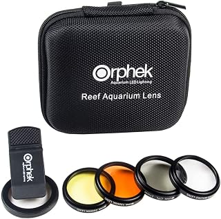 Orphek Coral Lens – Kit for All Smartphones – 4 Lens Included: Macro, CPL 37mm Polarized, 15,000k Orange, 20,000k Yellow – Universal Phone Clip – Lens Made of Glass – for Better Photography - Image 1