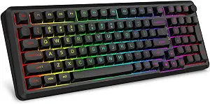 E-YOOSO 96% Wireless Mechanical Keyboard, Creamy Sound, RGB Backlit, Black