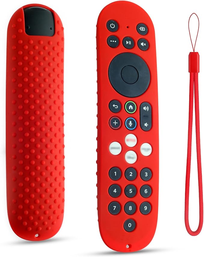 Silicone Remote Cover Compatible with Xumo RC-PR3 Smart Voice Streaming Control, Protective Case for Xumo Stream Box 4K, Spectrum 4K Stream Box (Red)