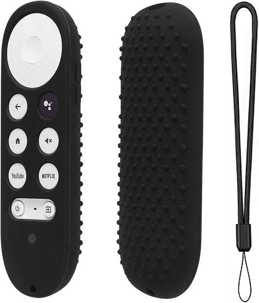 Silicone Case for Chromecast with Google TV 2020 Voice Remote Protective Cover for 2020 Chromecast Voice Remote (Black)