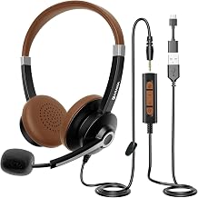 Arama USB Headset with Mic for PC, USB-C/A & 3.5mm Jack - Image 1