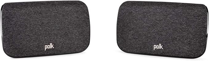 Polk Audio SR2 Wireless Surround Sound Speakers for Select Polk React and Magnifi Bars - Wireless Surround Sound System for TV, Easy Setup, Multiple Placement Options, 2 Count (Pack of 1)