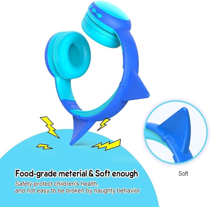 gorsun Kids Bluetooth Headphones, Portable Wireless Headset for Kids, Bluetooth 5.3, Over-Ear Toddler Headphones with Microphone, 85dB Volume Limited, 40 Hours Playtime (Pink+Blue)