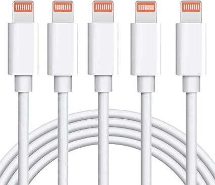 sharllen iPhone Charger Cable 5 Pack 6FT USB Fast Charging Syncing Cord Cables Compatible iPhone 14/13/12/11/XS/Max/XR/X/8/8Plus/7/7P/6S/iPad/IOS White