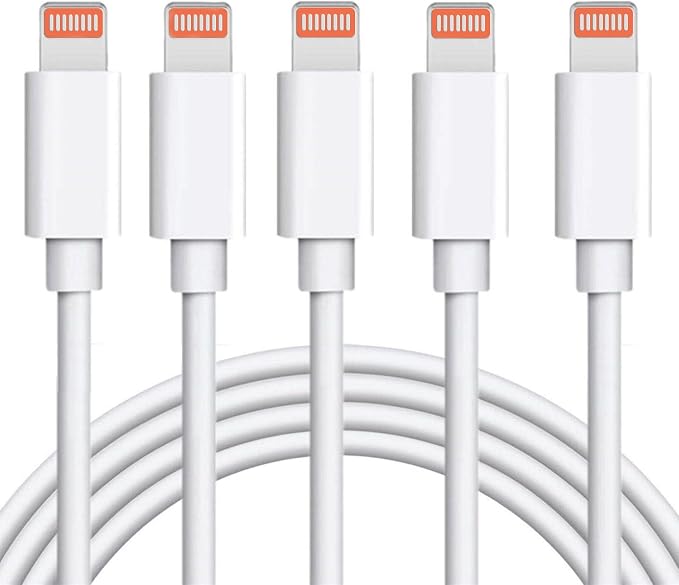 sharllen iPhone Charger Cable 5 Pack 6FT USB Fast Charging Syncing Cord Cables Compatible iPhone 14/13/12/11/XS/Max/XR/X/8/8Plus/7/7P/6S/iPad/IOS White