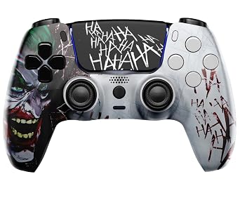 MODDEDZONE M Series Custom Wireless Controller Compatible with PS5 - Exclusive and Unique Design| Customized in the USA| (Ha Ha Ha)