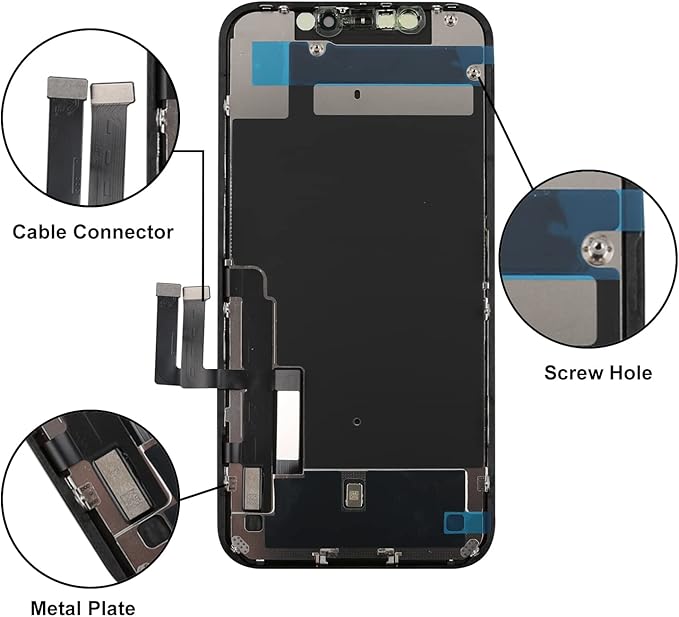 LL TRADER Screen Replacement for iPhone 11 LCD Retina 6.1'' FHD Display COF Touch Screen Digitizer with Repair Tool Kits, Waterproof Tape, Screen Protector(for Model A2111, A2223, A2221)