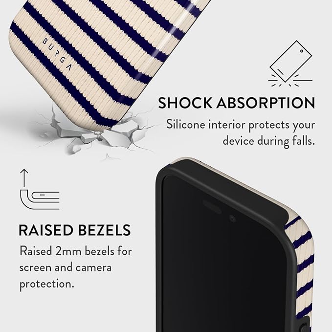 BURGA Phone Case for iPhone 16 - Cute, Trendy, Aesthetic, Pattern Phone Cover, Hard Shell Protection - fits Apple iPhone 16 Case for Women and Men