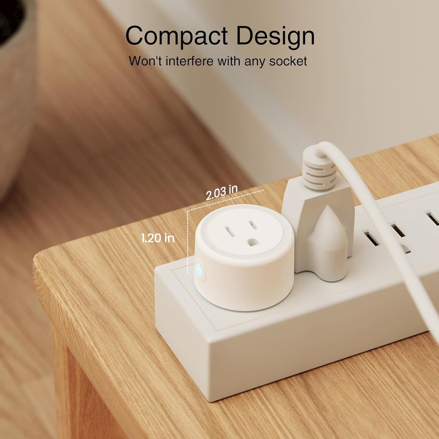 WiFi Smart Plug Works with Alexa and Google Home App Remote Control Timer 2.4GHz No Hub Required