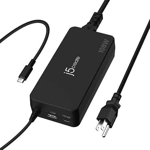 j5create 108W USB Type C PD Laptop Super Charger