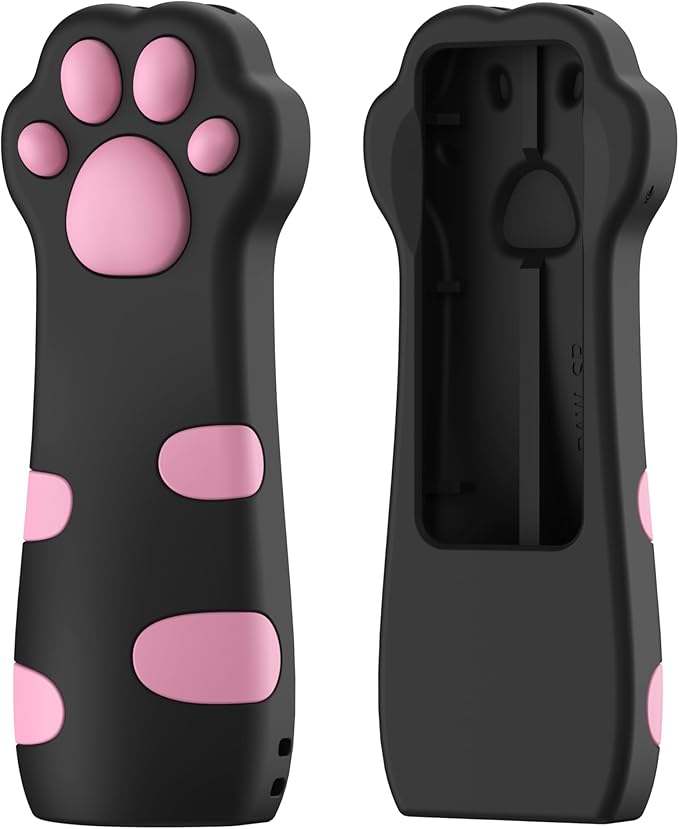 SIKAI CASE Silicone Case Fit Designed for Apple TV 4K 2021/2022 Siri Remote Protective Case with Shockproof Compatible with AirTag (Black Paw)