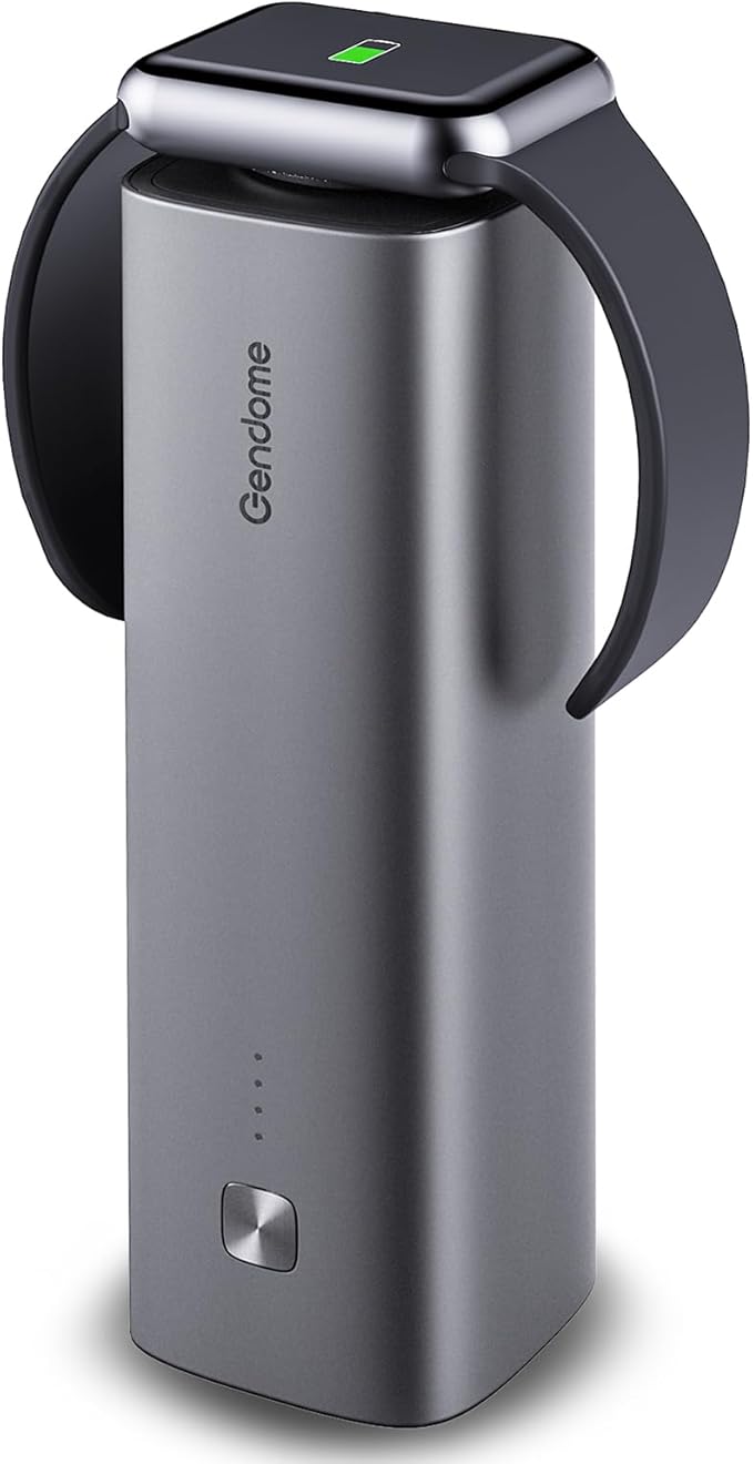 GENDOME Portable Charger LiFePO4 Battery, QC3.0 & PD3.0 22.5W Fast Charging, 15000mAh Portable Power Bank Built in USB C Cable, Travel Essential Backup Battery with USB-C in/Output