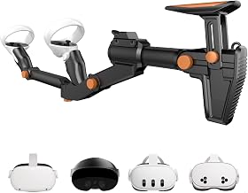 VR Gunstock for Meta Quest 2 Quest 3 Quest 3S Quest Pro – Adjustable FPS Gaming Controller Accessories with Quick Magnetic Attachment Cheek Pad for Immersive VR Gameplay (Black) - Image 1