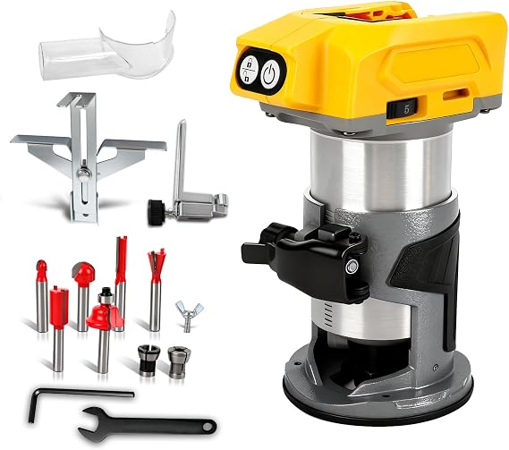 Brushless Cordless Compact Router Compatible with DeW-alt 20V Battery