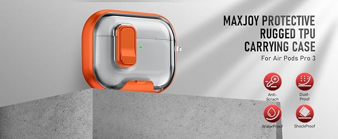 for AirPods Pro 3 Case (2025) with Phone Stand & Cleaner Kit, Cute Soft Silicone Cover for AirPods Pro 3rd Genera case with Keychain for Women Men with Keychain for Airpod Pro case(2025) Orange