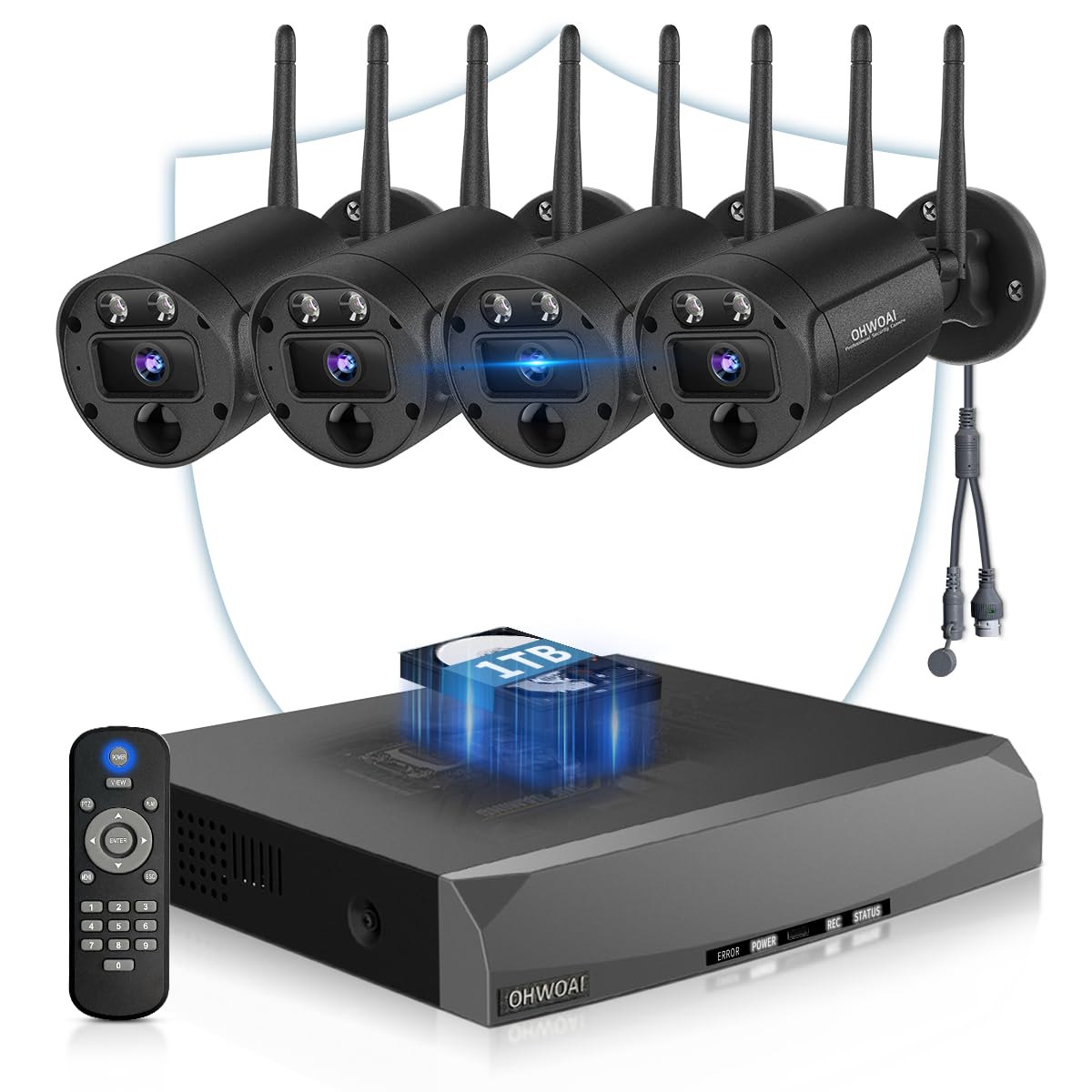 4K Security Cameras Wireless Outdoor, Home WiFi Video Security System