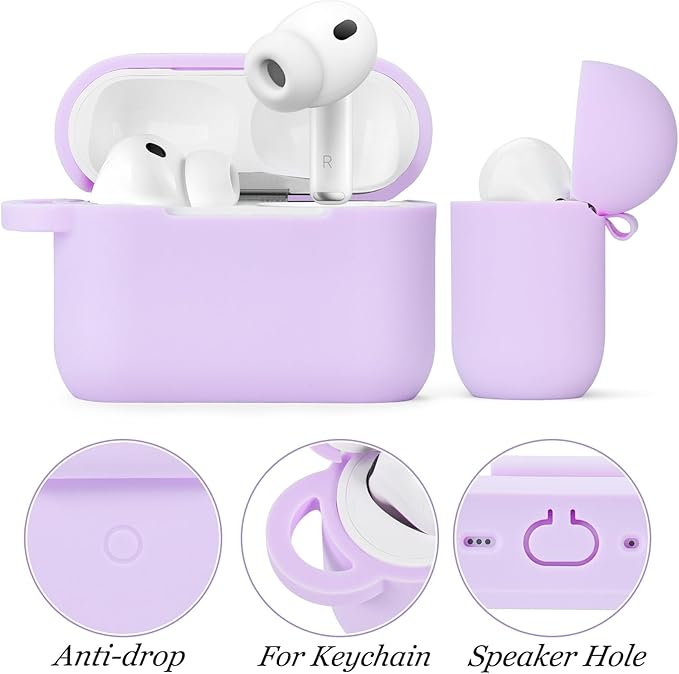 VISOOM for AirPods Pro 3 Case 2025, Silicone Case for Apple Air Pods Pro 3rd Generation Cover Women, Cute iPods 3 Protective Cover with Bling Keychain & Cleaning Kit