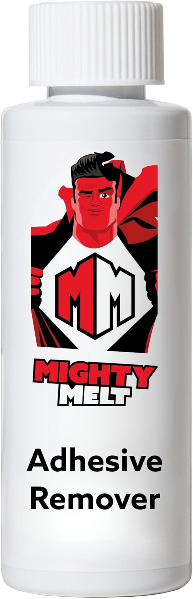 Mighty Melt Adhesive Remover | For Sticky and Gooey Messes | Removes Glue, Stickers, Labels, Tape, Decals Crayons, Wax, Tar & More | Safe for Surfaces | Fresh Citrus Scent (125ml / 4.2oz)