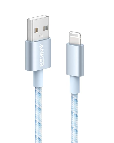 Anker USB A to Lightning Cable, MFi-Certified (1-Pack, 3.3 ft, Blue)