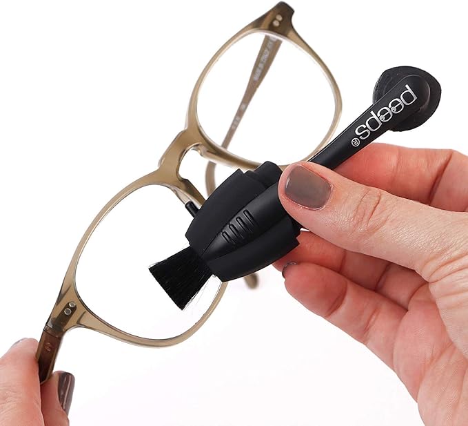 CarbonKlean Peeps Eyeglass Lens Cleaner - Efficient and Durable Carbon Microfiber Technology - Exclusively Used by NASA - 500 Uses (Injected White)