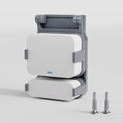 Garage Door Bracket for SimpliSafe Alarm Contact Sensor | Secure Mount with Quick-Snap Clip & Screws | Easy Install Accessory (Sensor Not Included)