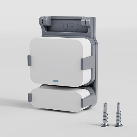 Garage Door Bracket for SimpliSafe Alarm Contact Sensor | Secure Mount with Quick-Snap Clip & Screws | Easy Install Accessory (Sensor Not Included)