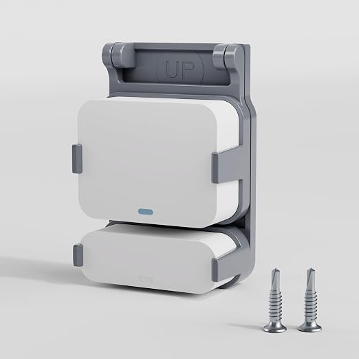 Garage Door Bracket for SimpliSafe Alarm Contact Sensor | Secure Mount with Quick-Snap Clip & Screws | Easy Install Accessory (Sensor Not Included)