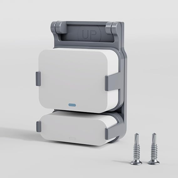 Garage Door Bracket for SimpliSafe Alarm Contact Sensor | Secure Mount with Quick-Snap Clip & Screws | Easy Install Accessory (Sensor Not Included)