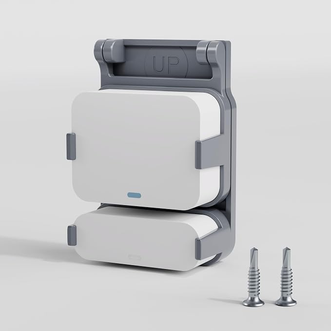 Garage Door Bracket for SimpliSafe Alarm Contact Sensor | Secure Mount with Quick-Snap Clip & Screws | Easy Install Accessory (Sensor Not Included)