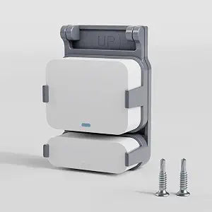 Garage Door Bracket for SimpliSafe Alarm Contact Sensor | Secure Mount with Quick-Snap Clip & Screws | Easy Install Accessory (Sensor Not Included)