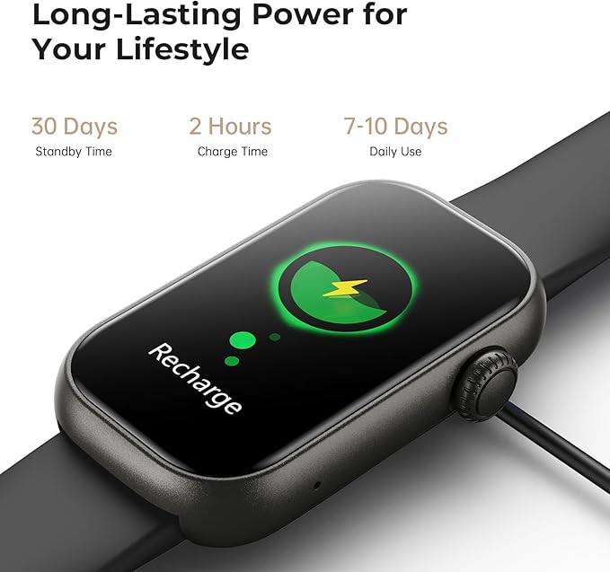 Fitness Tracker for Men Women, 24/7 Heart Rate, SpO2 and Sleep Monitor Health Watch, Calorie Step Counter Fitness Watch IP68 Waterproof Smart Watch for Android and iOS, Black/Starlight