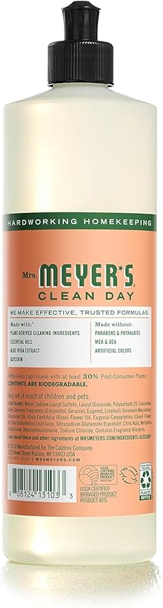 Mrs. MEYER'S CLEAN DAY Variety, 2 Liquid Hand Soap 12.5 OZ, 1 Liquid Dish Soap, 16 FL OZ (Geranium)