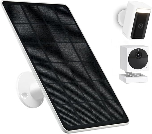 Solar Panel Compatible with Wyze Battery Cam Pro, Cam Outdoor V1/V2, 9.4ft Waterproof Charging Cable, 360°Adjustable Mount, IP65 Waterproof Solar Charger for Outdoor Security Camera (1 PC)