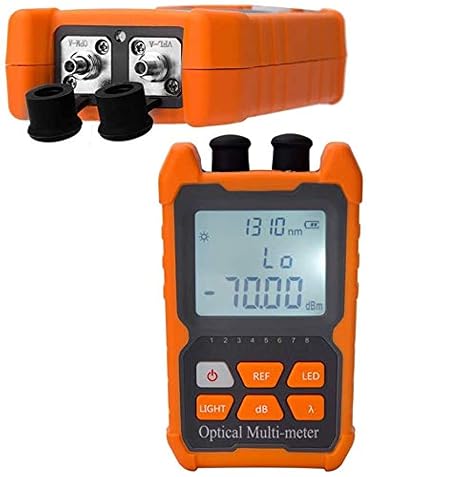 Fiber Optic Cable Tester Portable Optical Fiber Power Meter FC/SC/ST Universal Interface Integrated OPM, VFL, and RJ45 Functions (OPM-VFL-1)