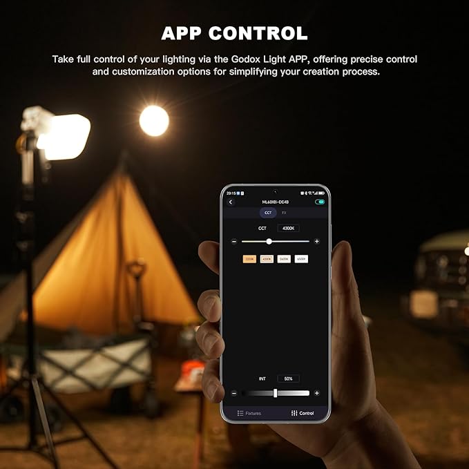 Godox ML60IIBi 70W LED Video Light, 2800-5600K Bi-Color Monolight Kit with 2xNP-F970 Battery, Bracket Handle CRI/TLCI 97+ App Control Portable Continous Output Lighting for Photography and Videography