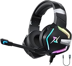 targeal 7.1 Surround Sound PC Gaming Headset for PS5 PS4 Laptop Mac Tablet Mobile, Over Ear Wired USB Gaming Headphone with Omni-Directional Noise Canceling Mic, RGB LED, with Type C Cable - Image 1